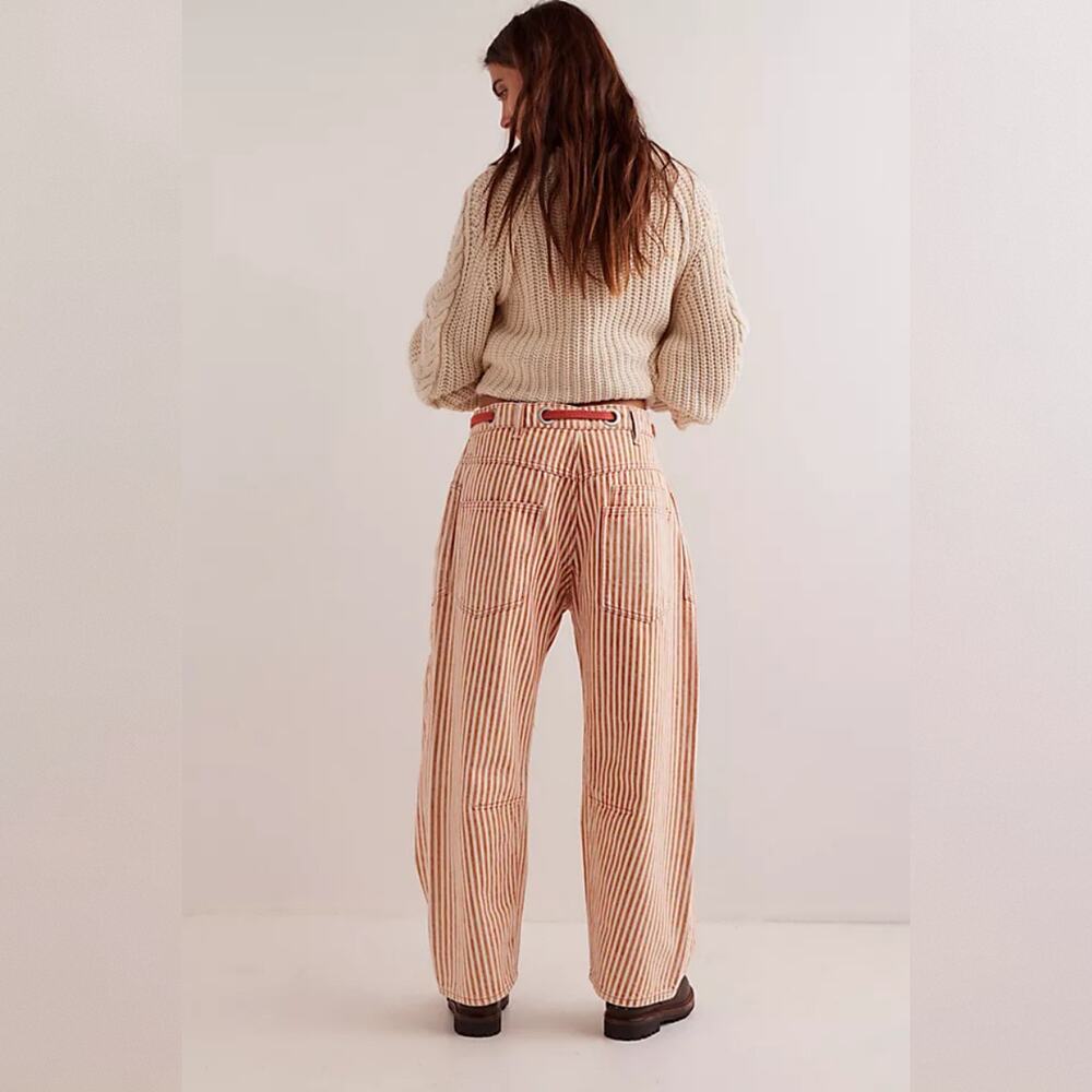 We The Free - Free People Moxie Railroad Low-Slung Jeans - Citrus - Size 31 - Picture 3 of 10